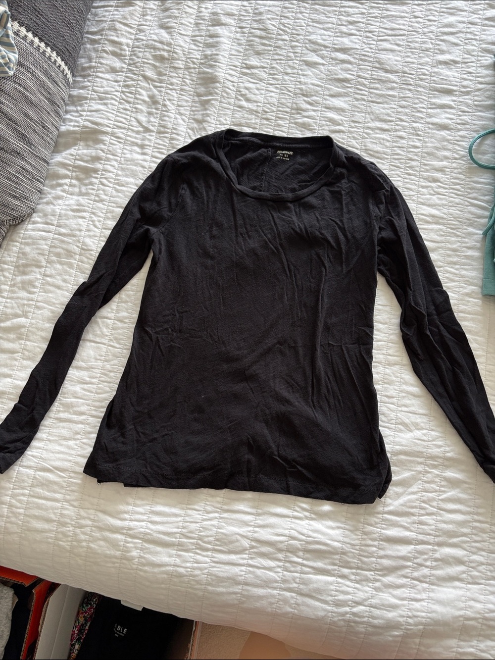 Madewell Black Long-Sleeve Crew Tee